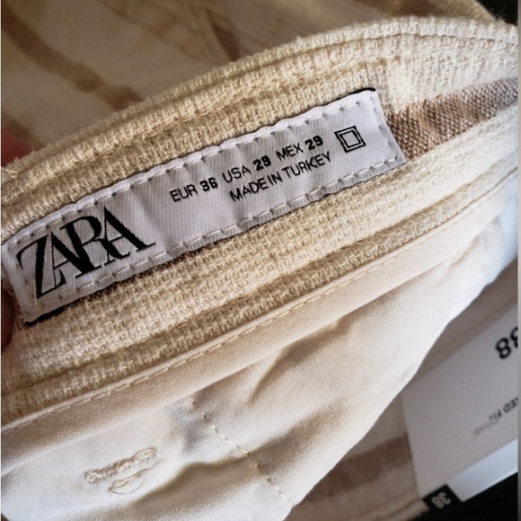 NWT Zara Stripe linen pants - Picture 4 of 7